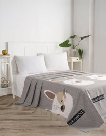 L'essentiel linge de maison Manta Tavşancık de piqué doble
